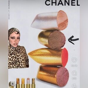 VTG CHANEL rouge lumiere metallic lipstick Photon 57 limited edition NWOB